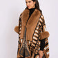 Women Regular Fit Poncho Brown