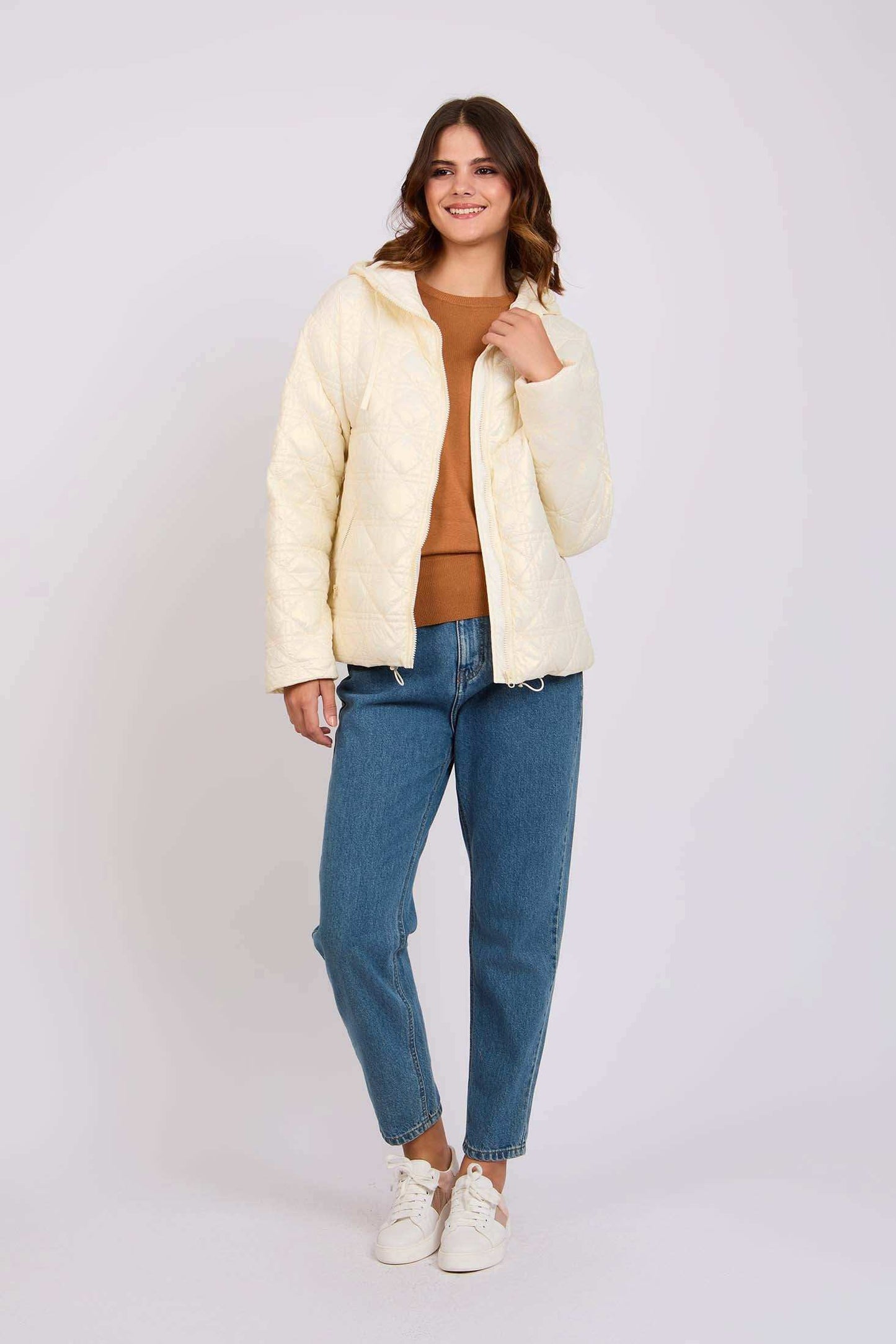 Women Jacket Puffer White