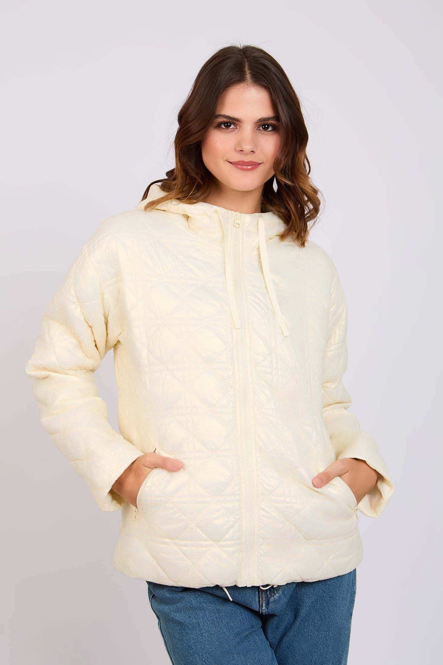 Women Jacket Puffer White