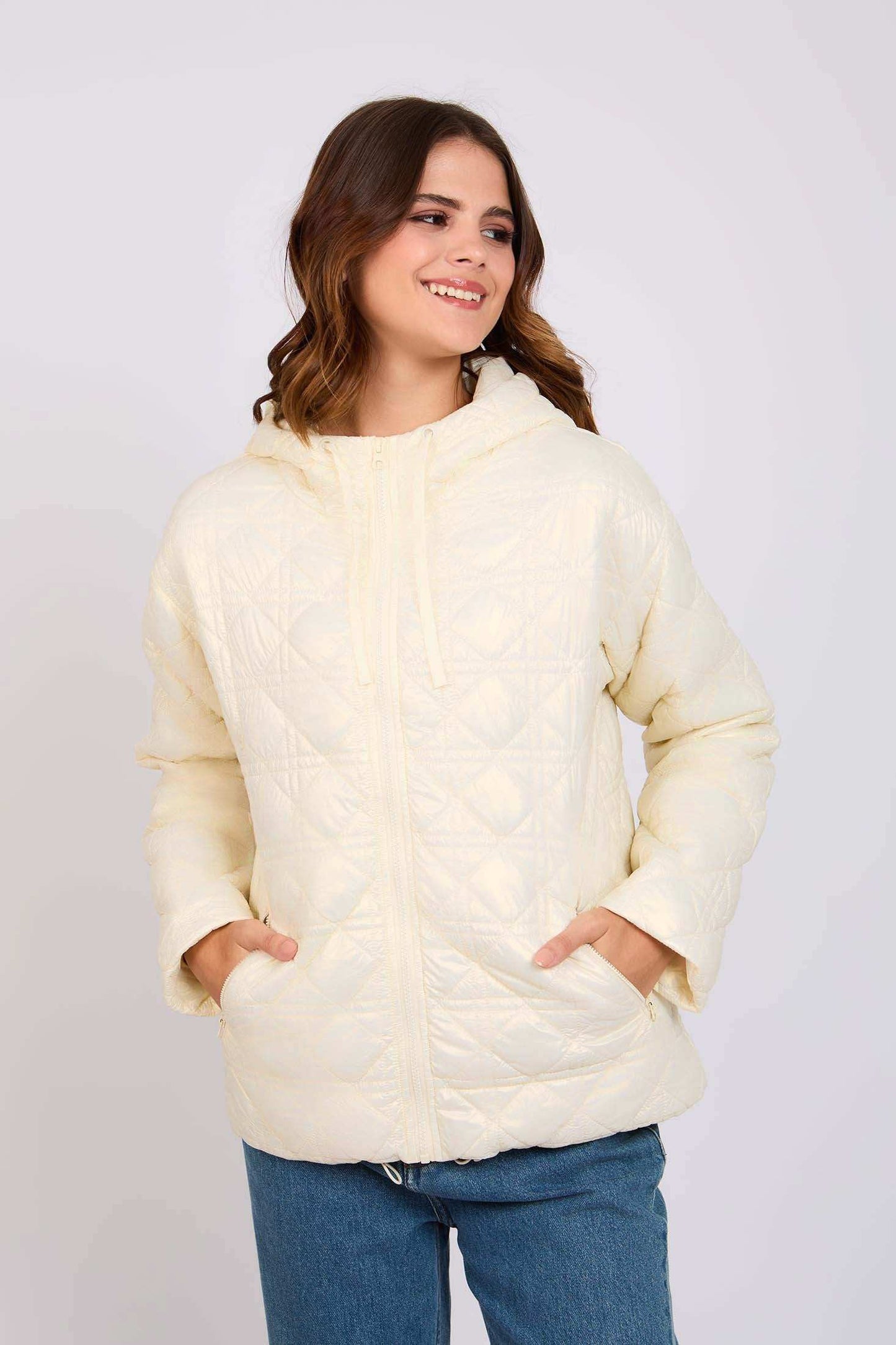Women Jacket Puffer White