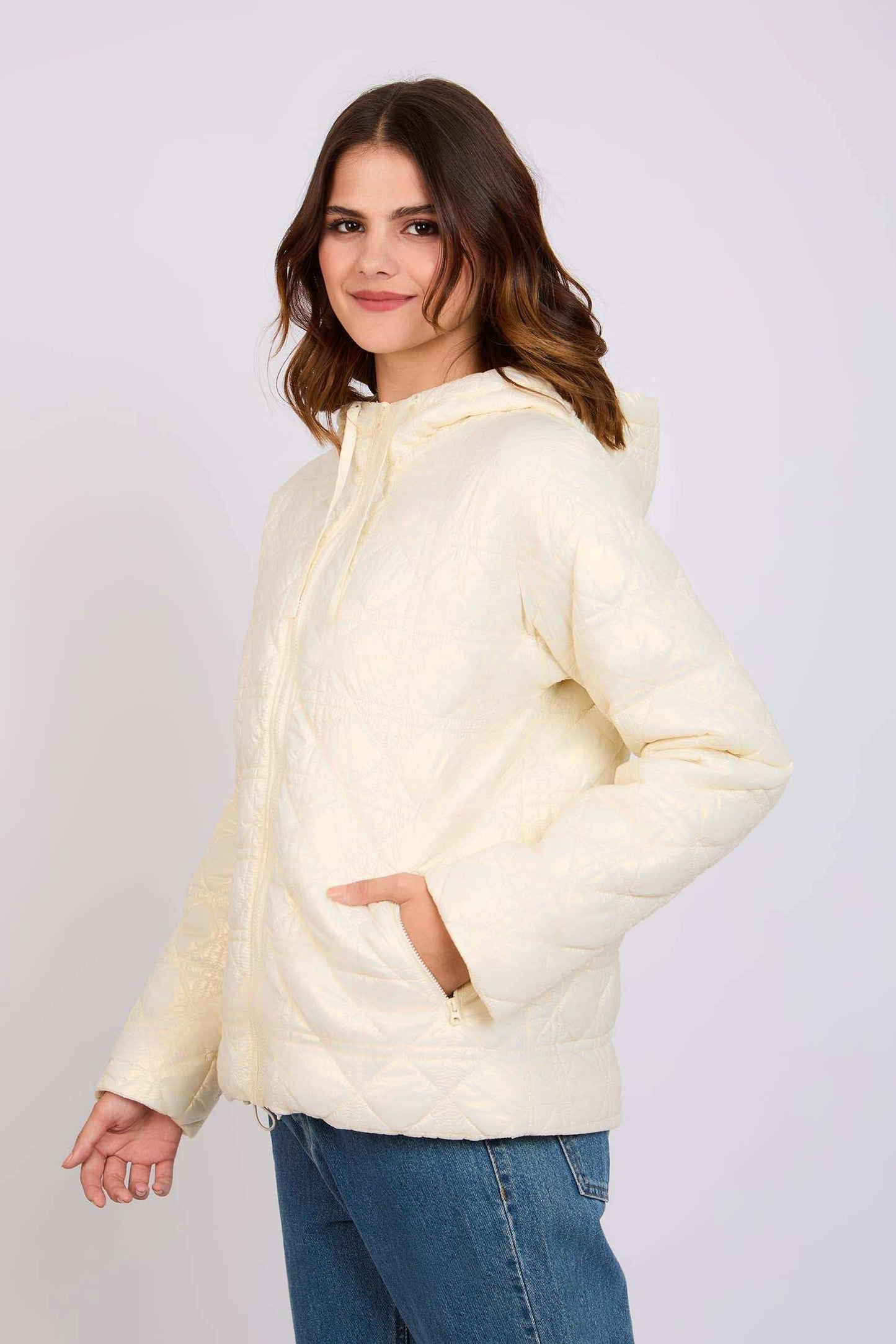 Women Jacket Puffer White