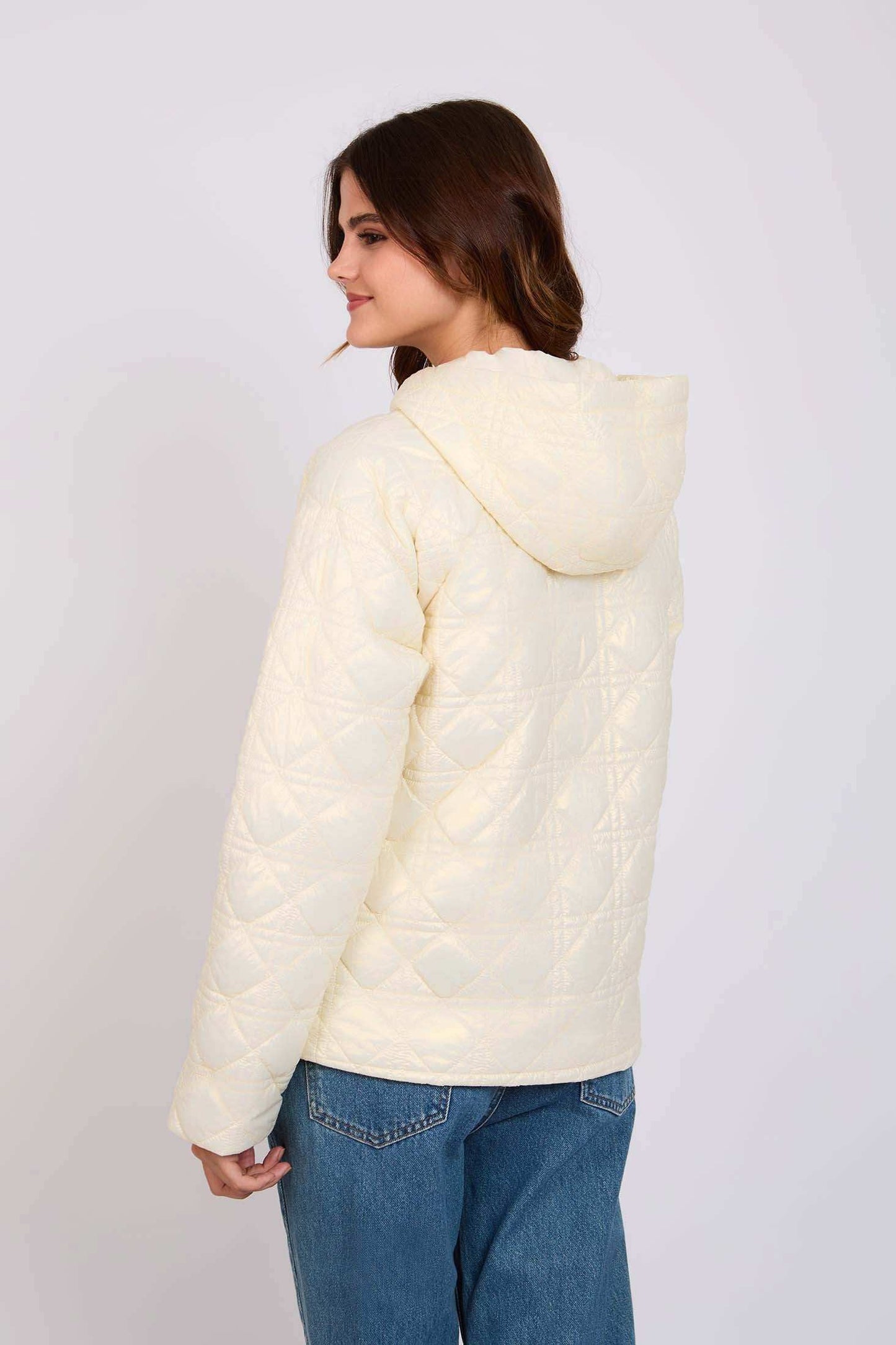 Women Jacket Puffer White