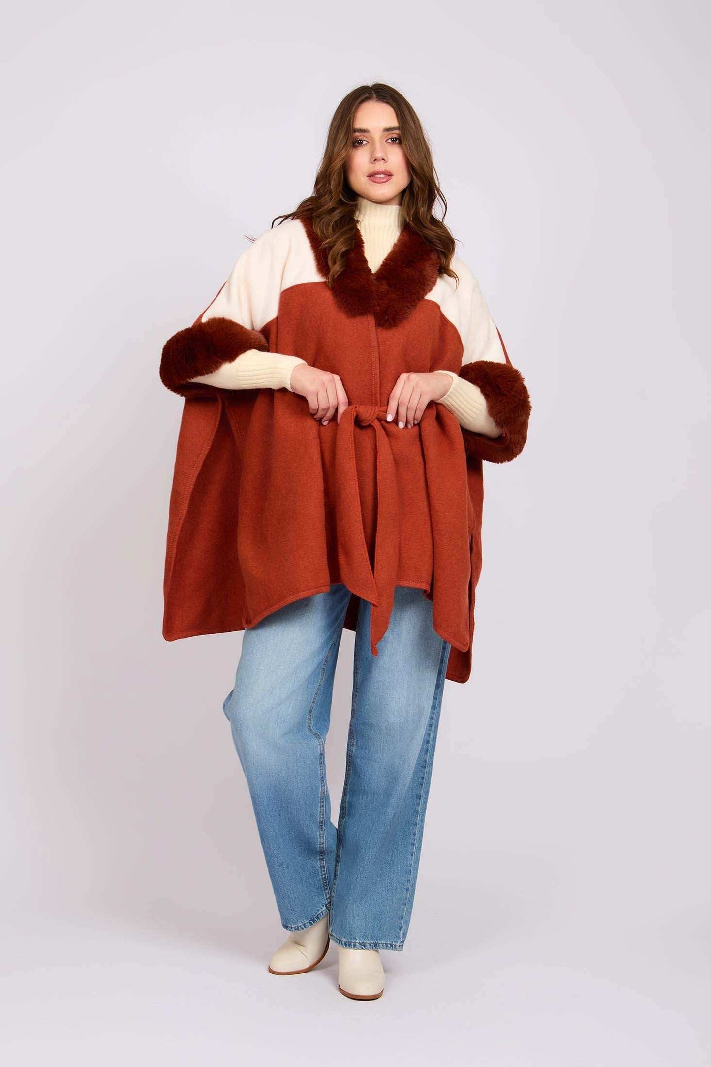 Women Regular Fit Poncho Multicolor