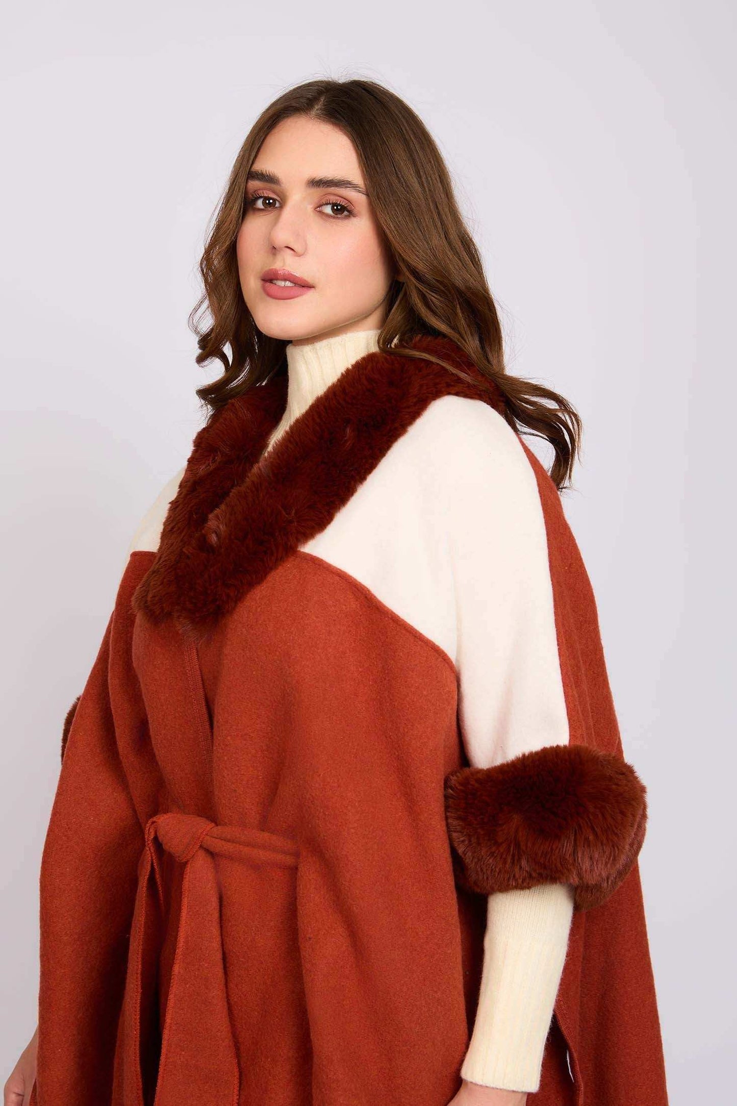 Women Regular Fit Poncho Multicolor
