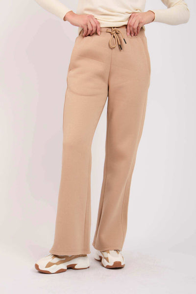 Women Regular Fit Sweat Pant - Beige