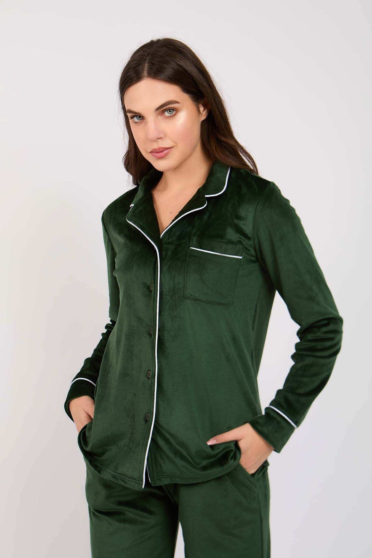 Women Regular Fit Pajama Green