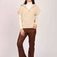 Women Regular Fit Vest Brown