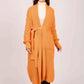 Women Regular Fit Cardigan Orange