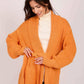 Women Regular Fit Cardigan Orange