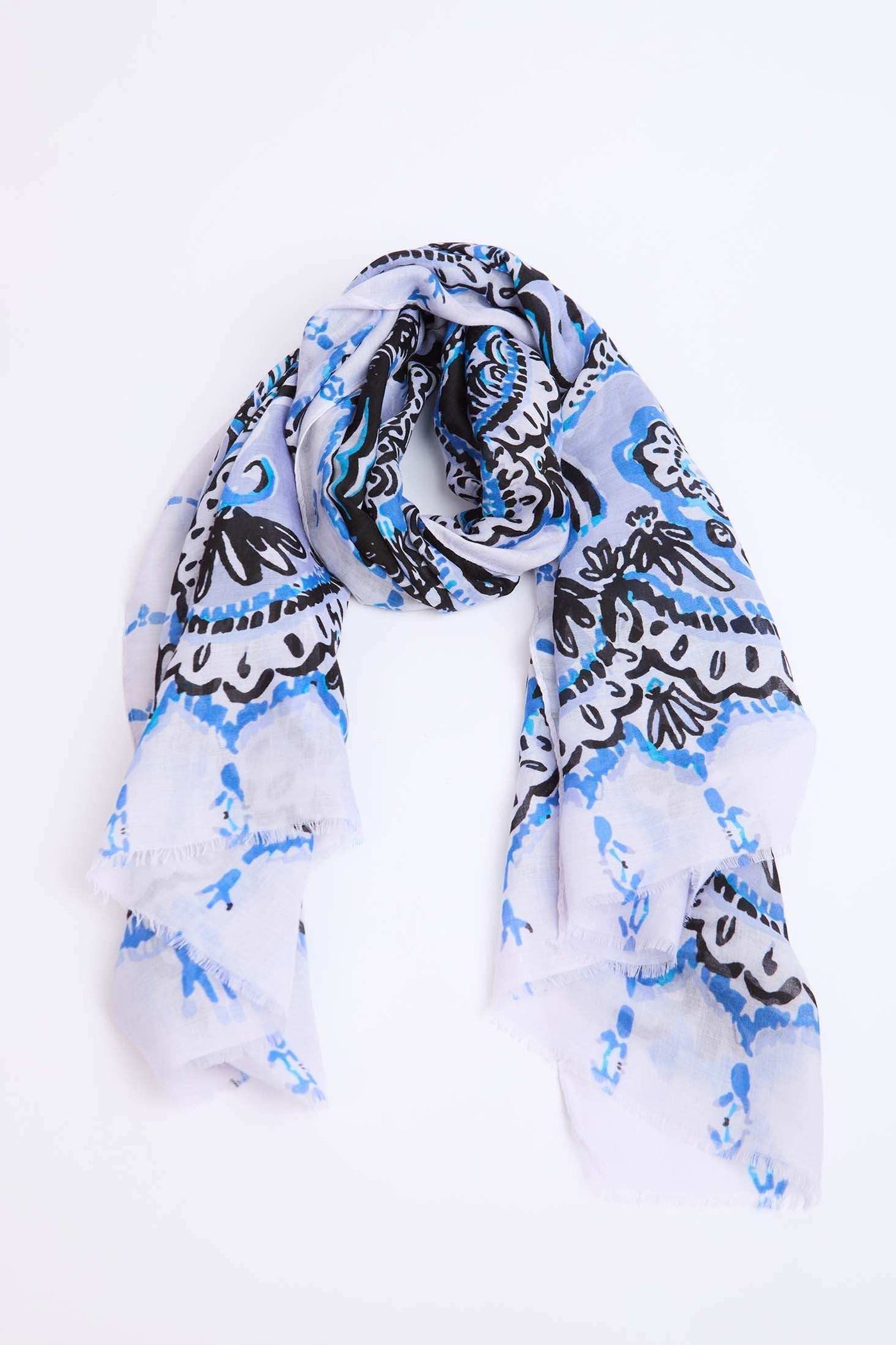 Women Scarf - Blue Multicolor