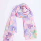 Women Scarf Dark Purple Multicolor