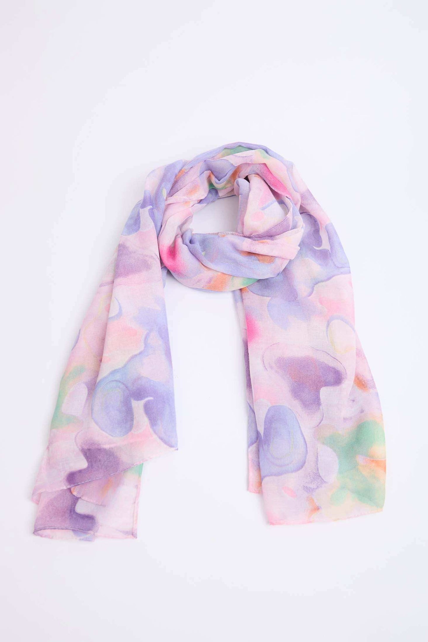 Women Scarf Dark Purple Multicolor