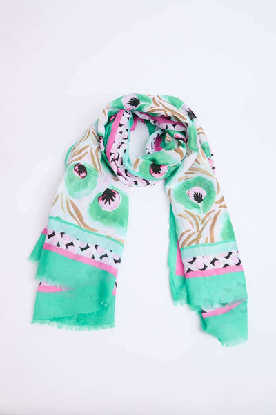 Women Scarf - Green Multicolor