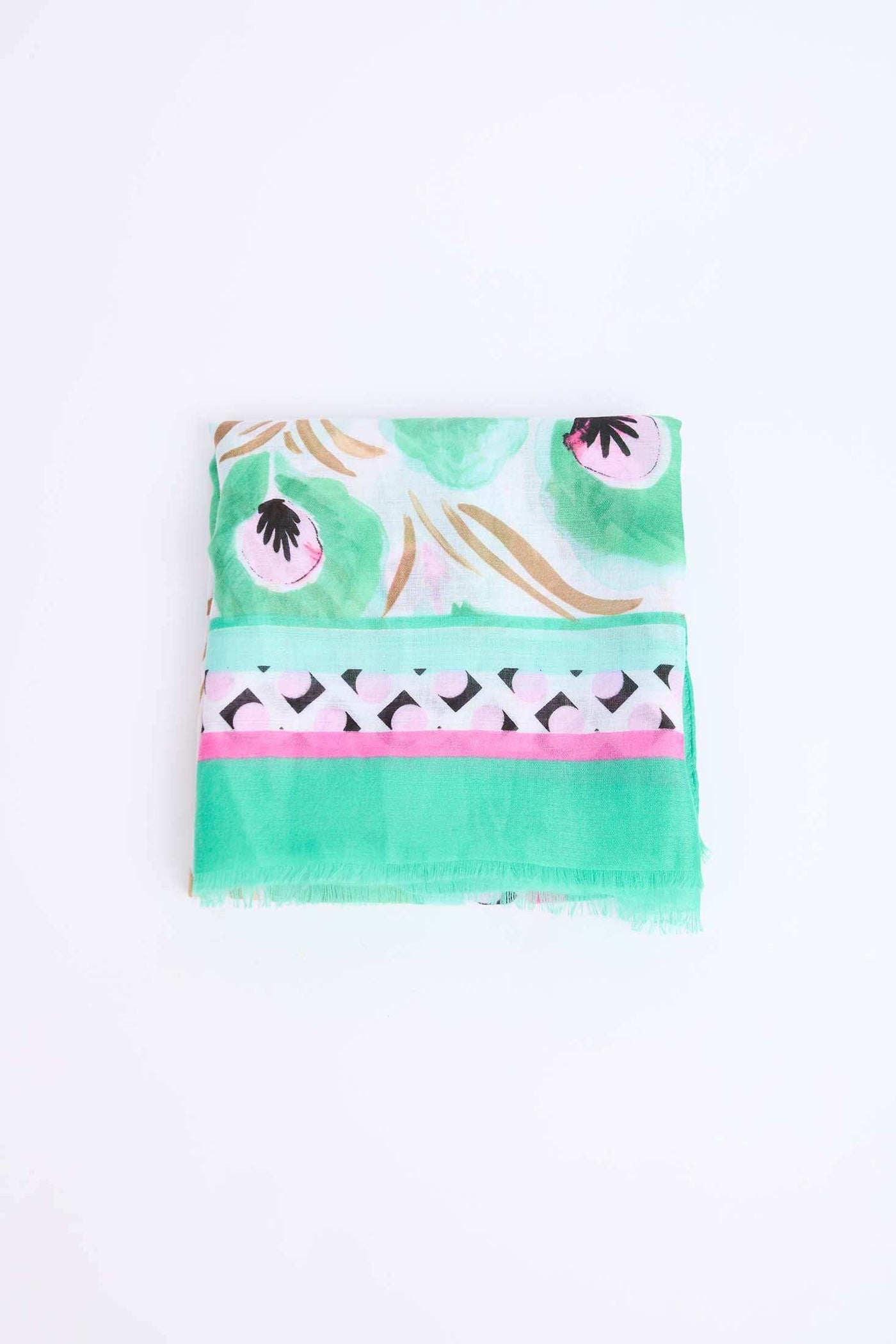 Women Scarf - Green Multicolor