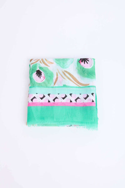 Women Scarf - Green Multicolor