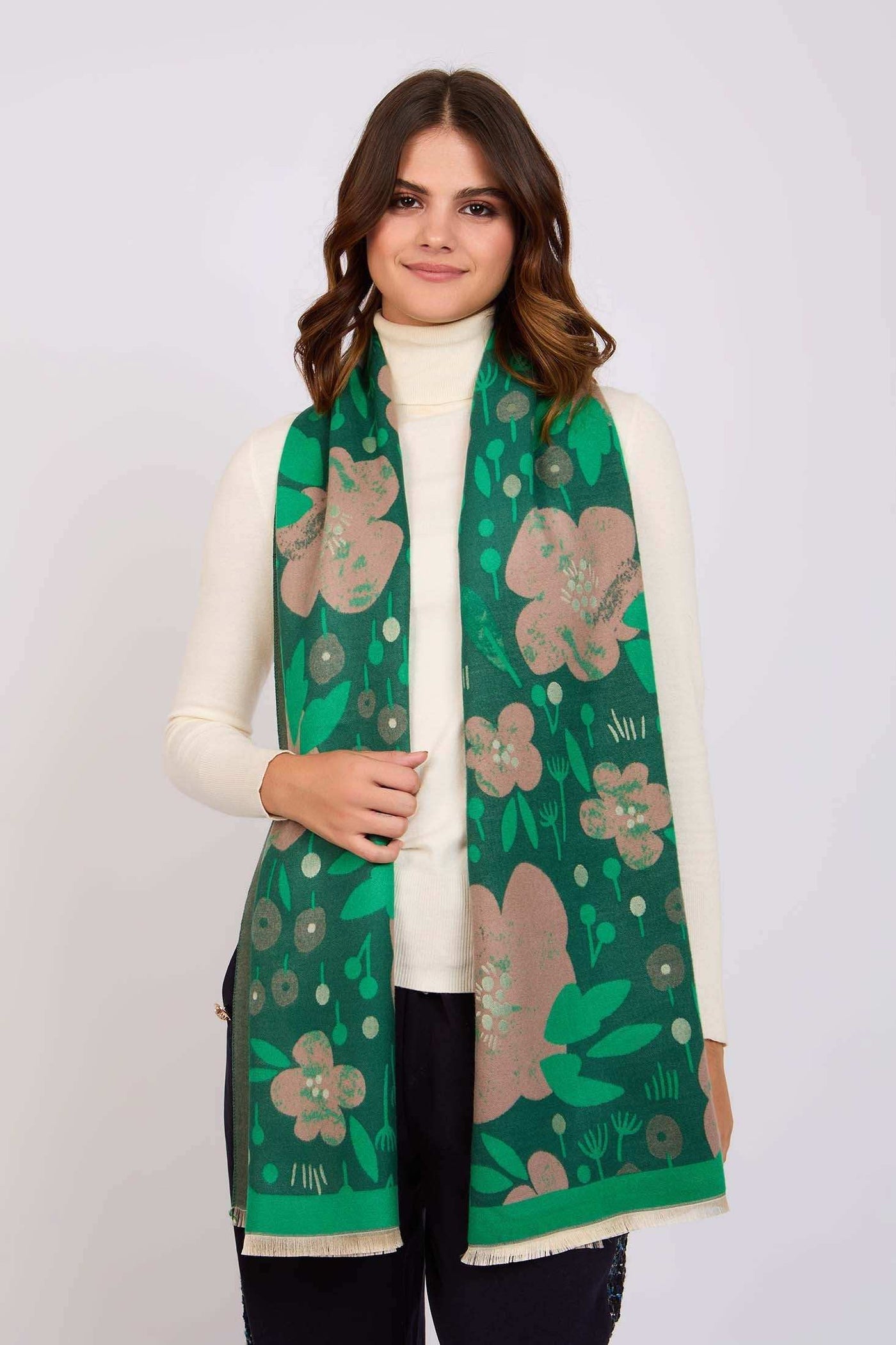 Women Scarf - Green Multicolor