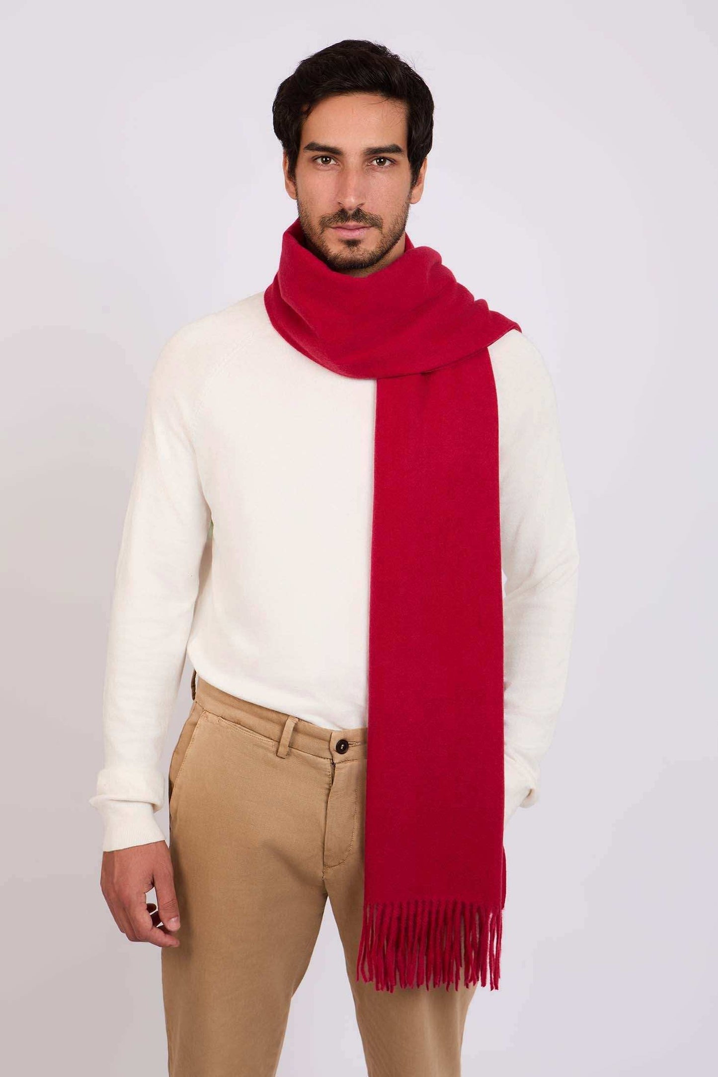 Men Scarf Burgundy