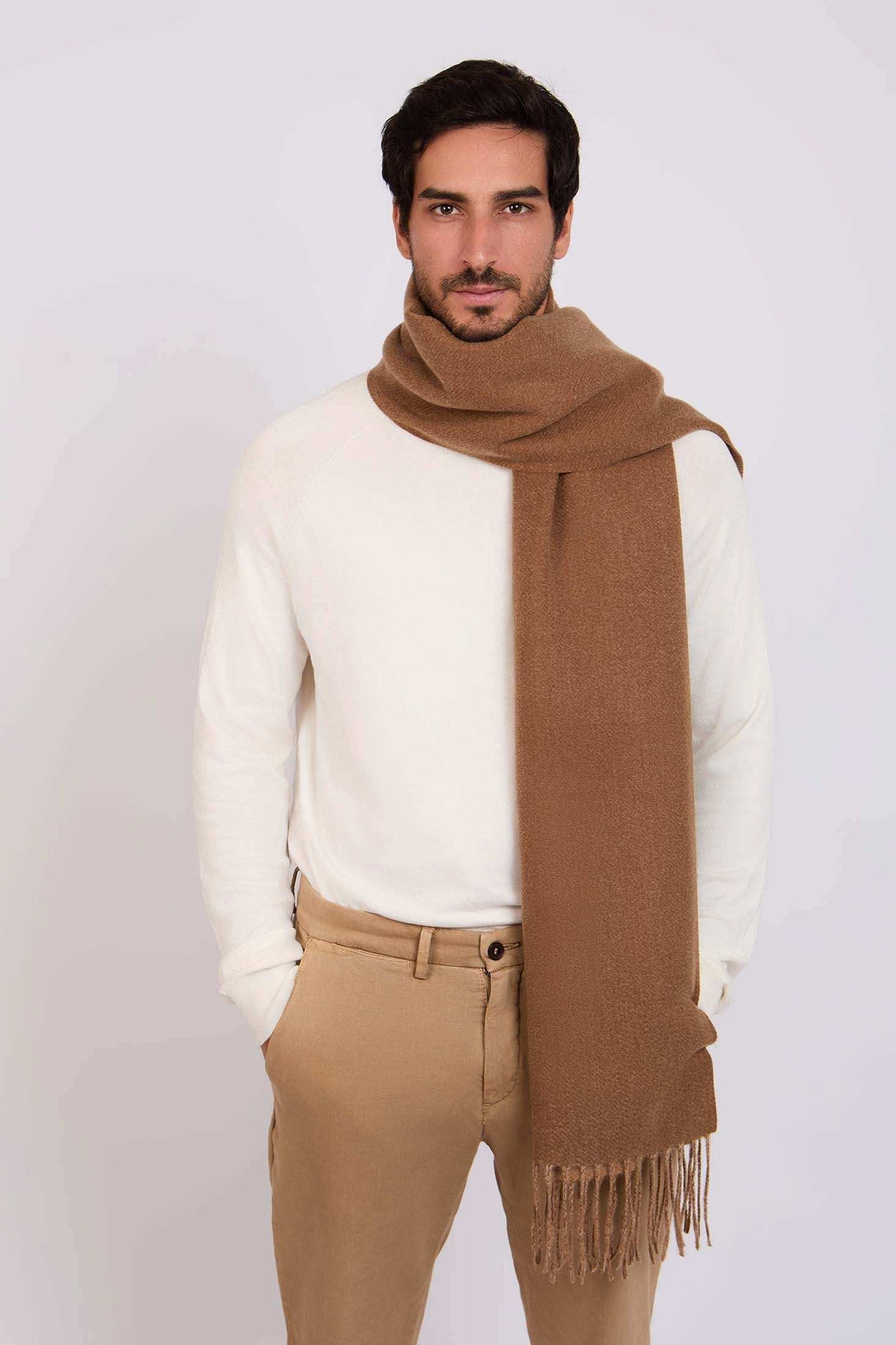 Men Scarf Brown
