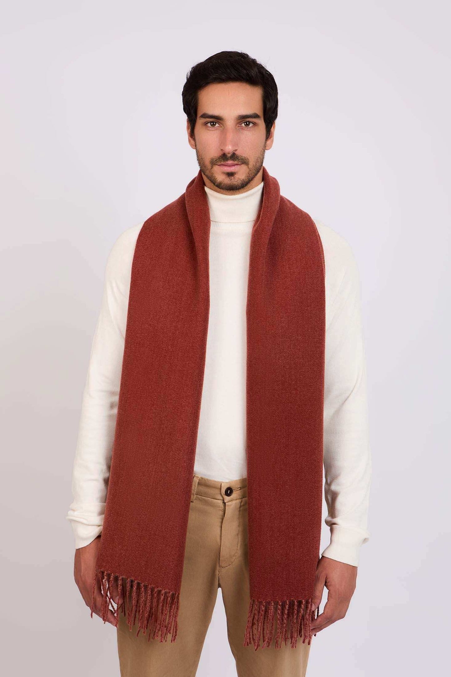 Men Scarf Light Brown