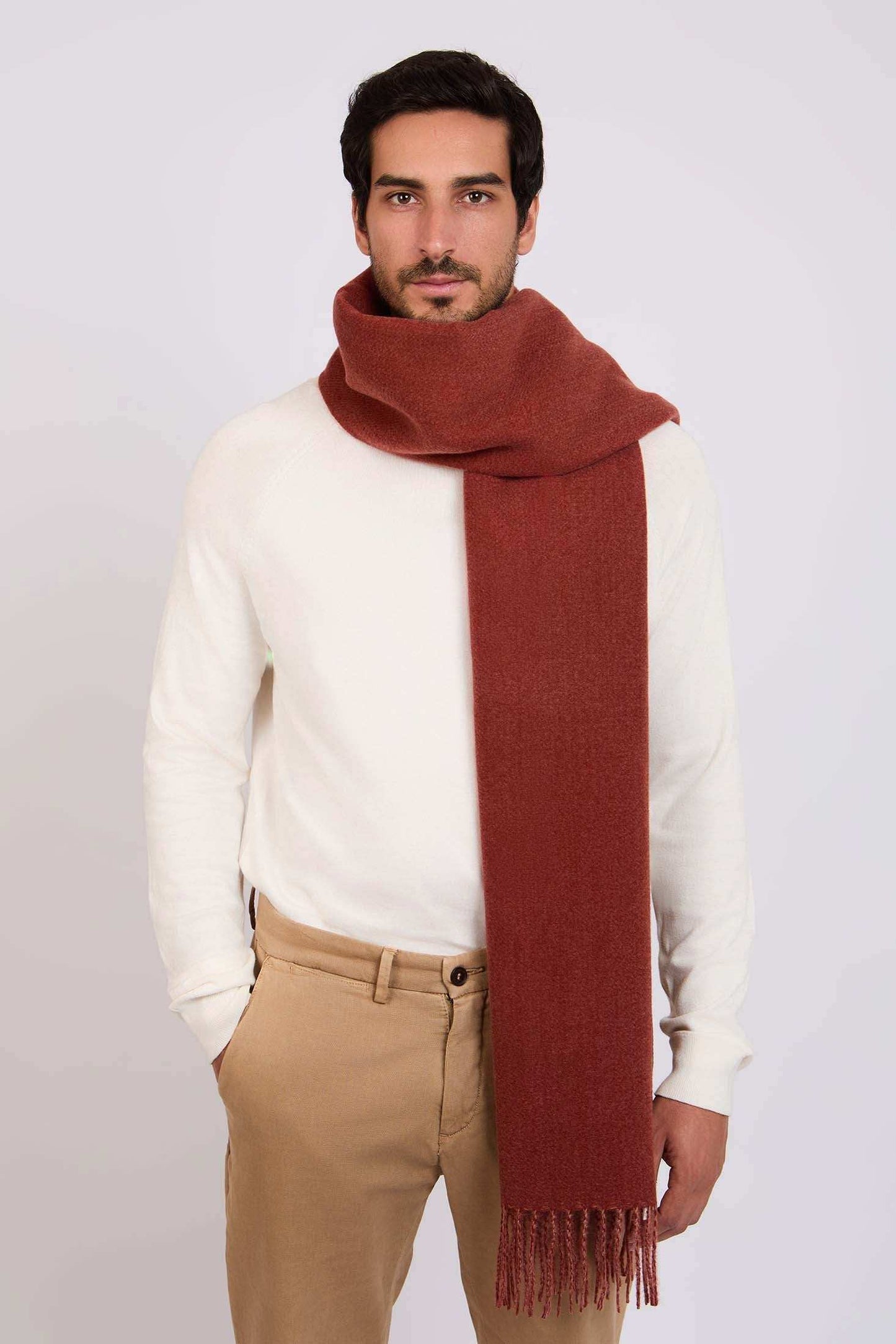 Men Scarf Light Brown