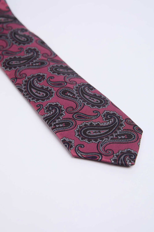 Men Tie Dark Pink