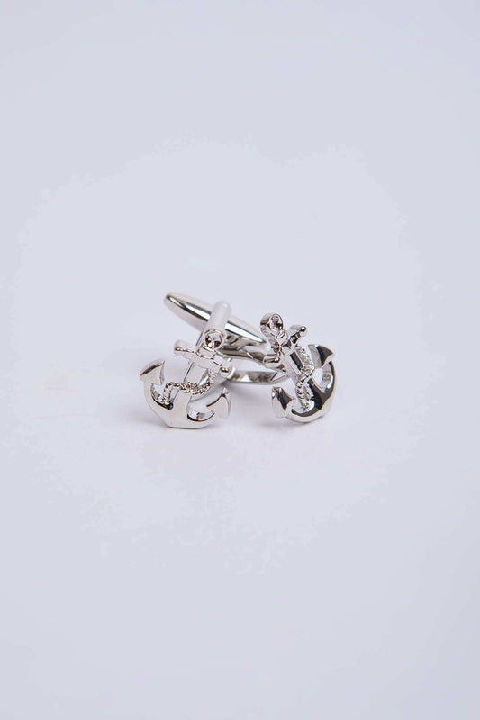 Men Regular Fit Cufflink Grey