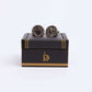 Men Regular Fit Cufflink Gun Grey
