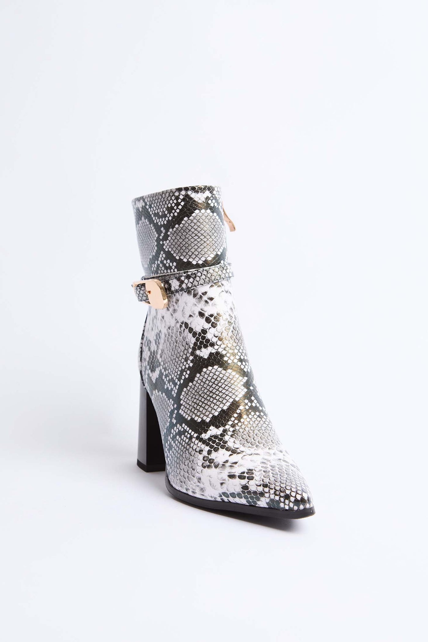 Women Shoes Half Boot Snake Print