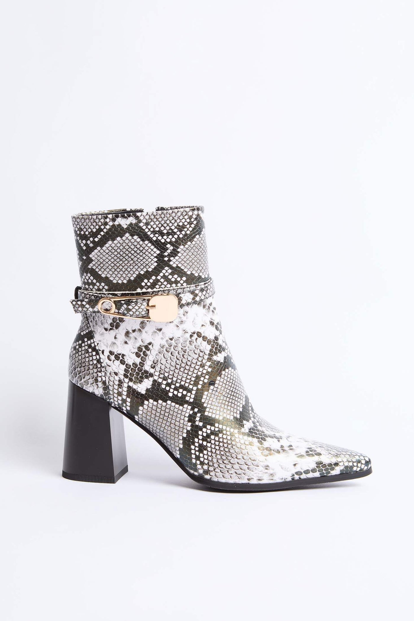 Women Shoes Half Boot Snake Print