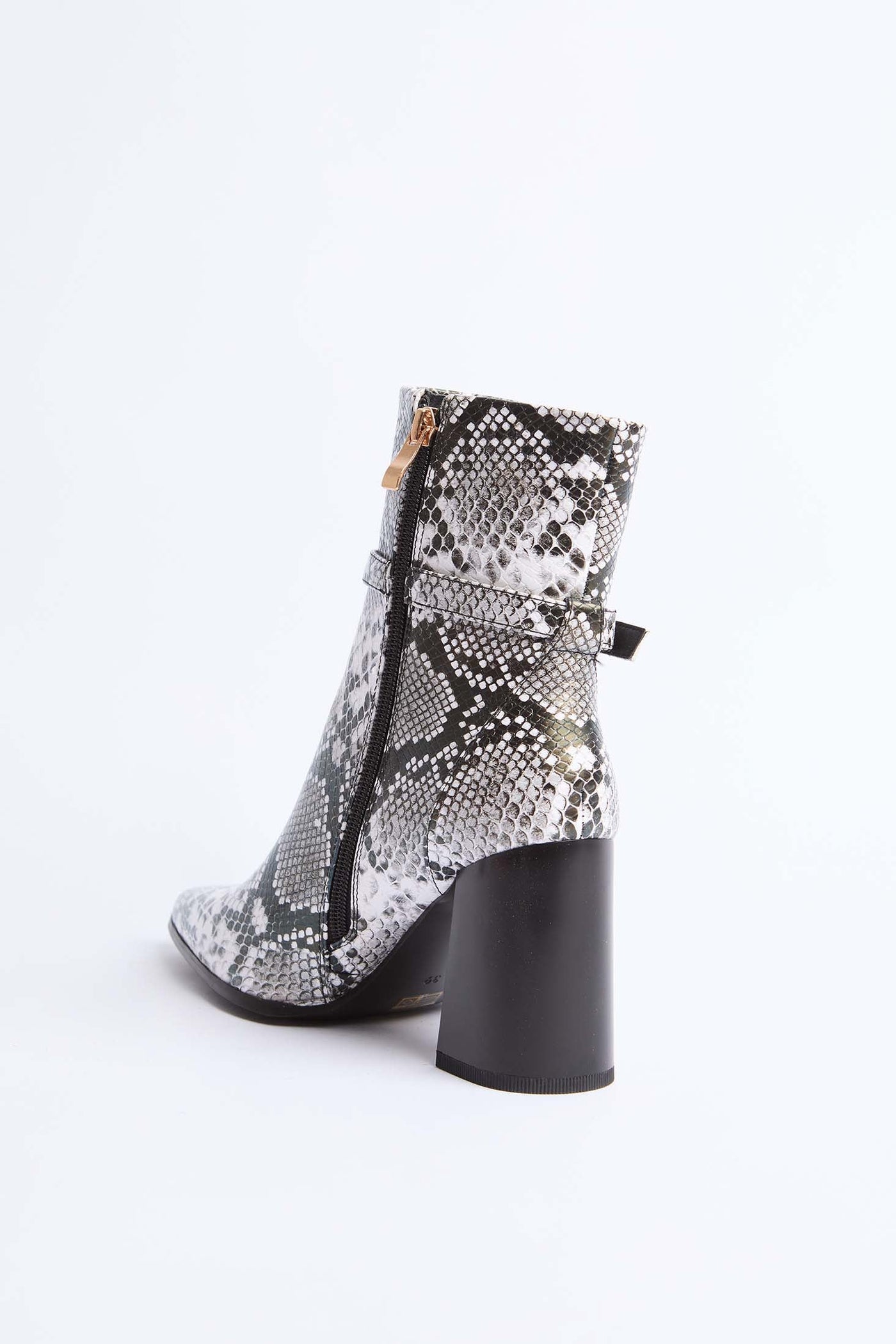 Women Shoes Half Boot Snake Print