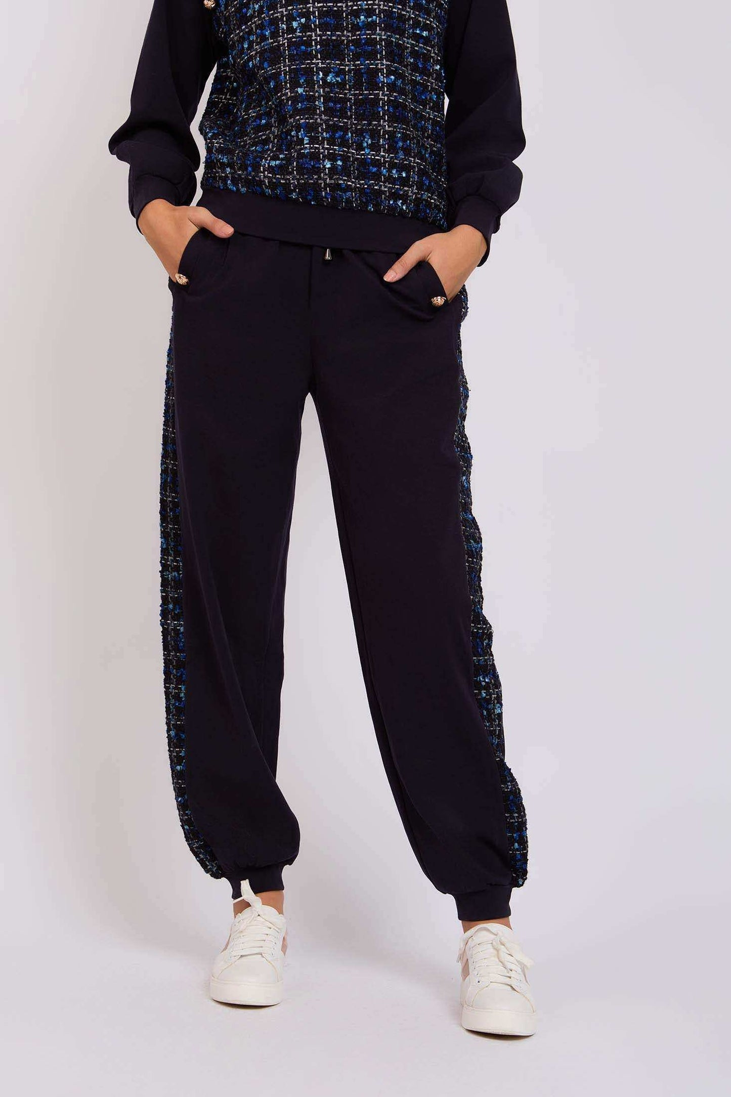 Women Regular Fit Sweat Pants Navy