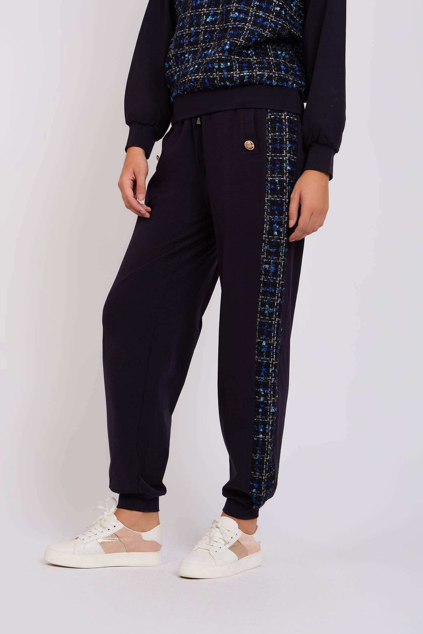 Women Regular Fit Sweat Pants Navy