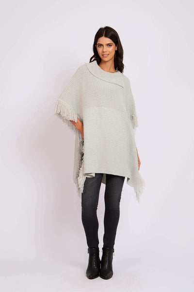 Women Regular Fit Cape - Grey