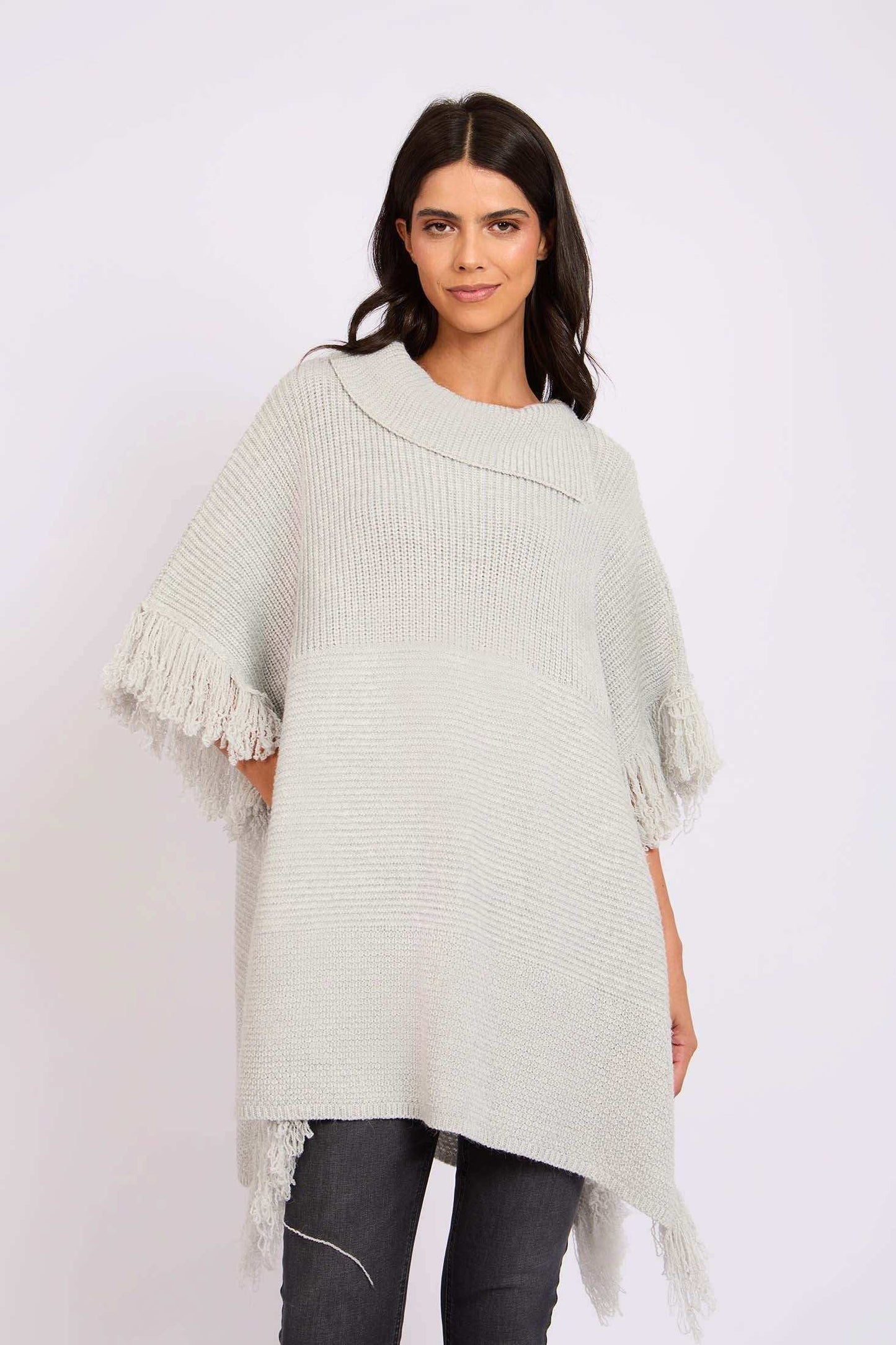 Women Regular Fit Cape Grey