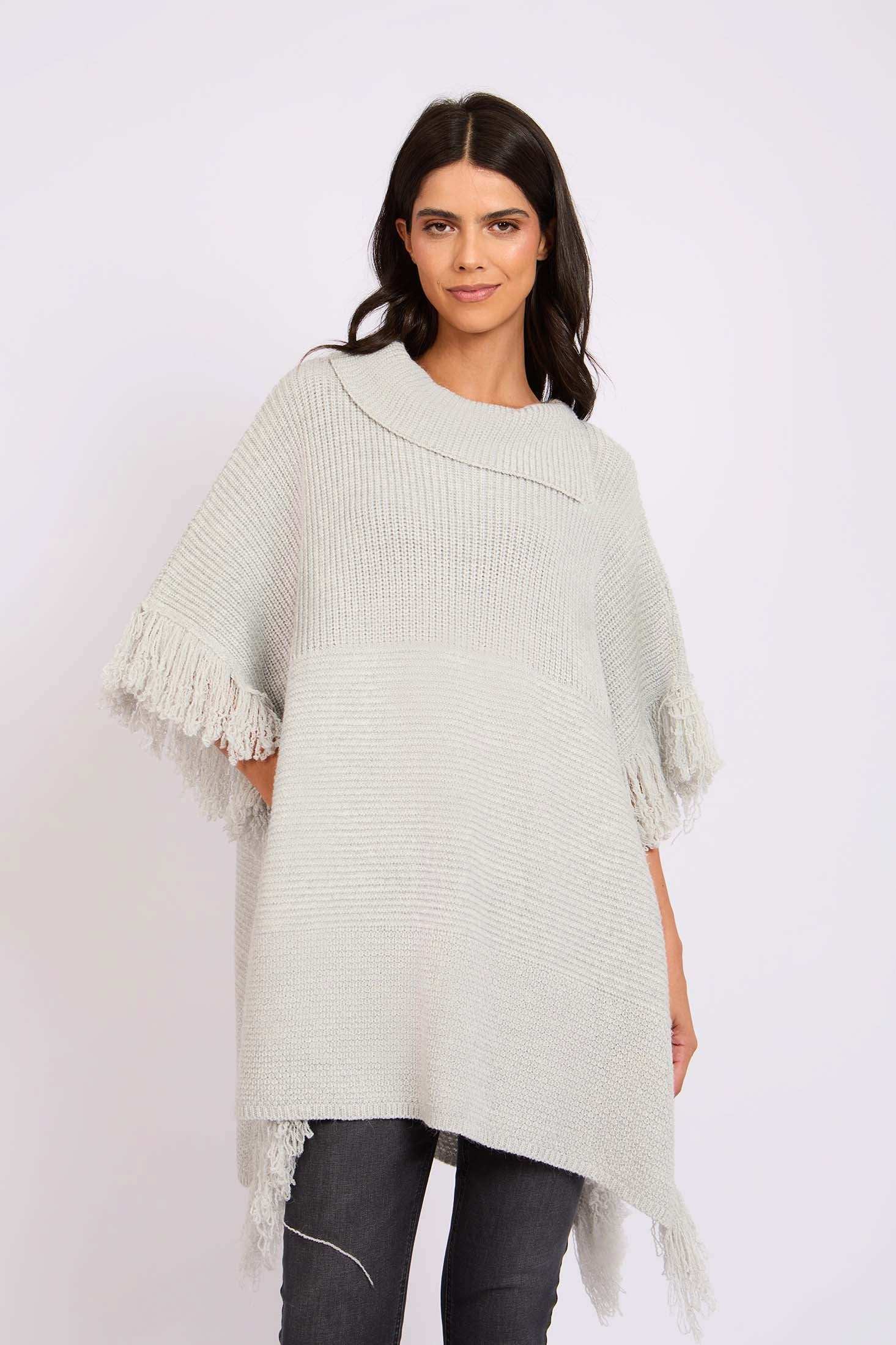 Women Regular Fit Cape Grey