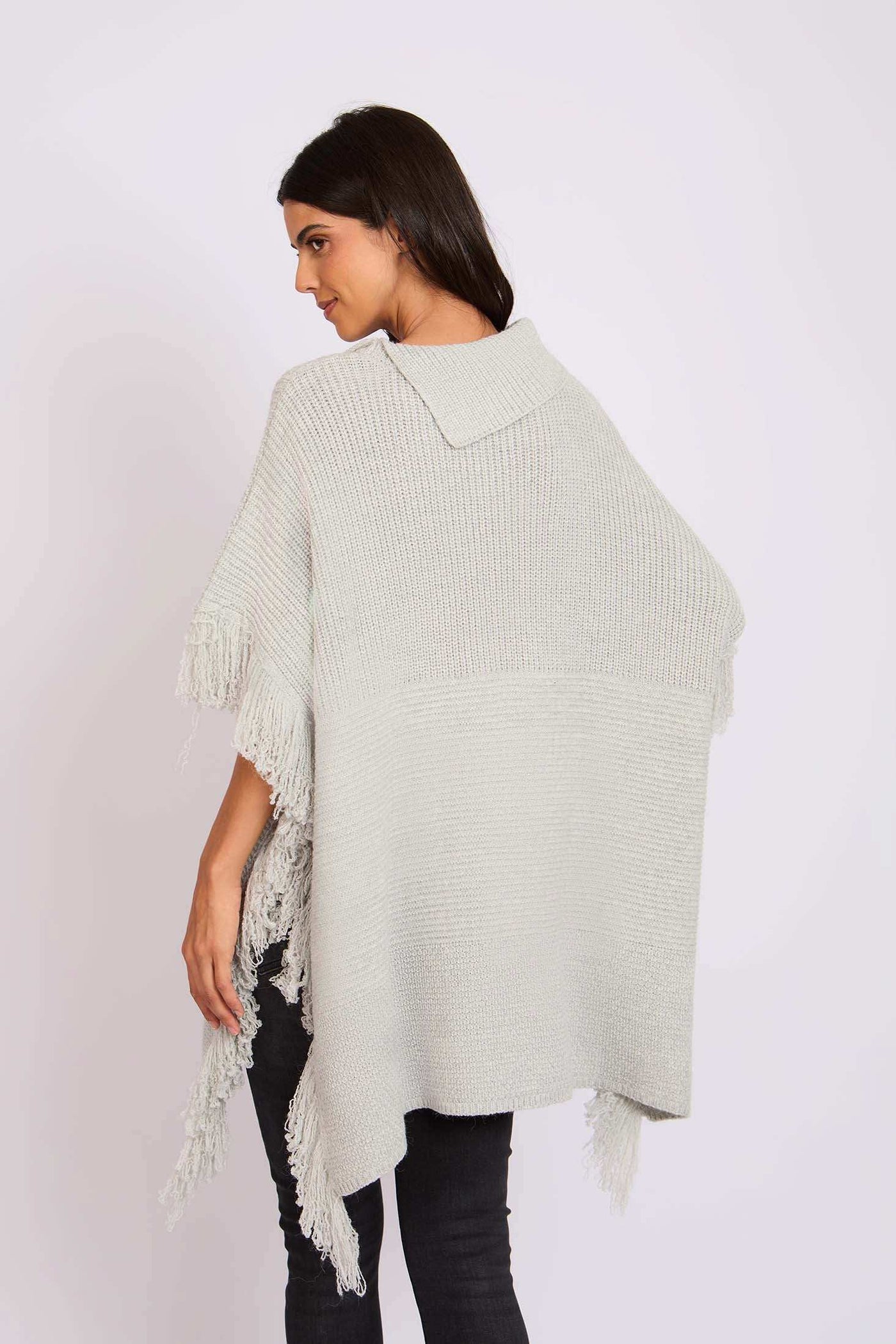 Women Regular Fit Cape - Grey