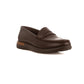 Solid Leather Slip On Shoes