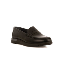 Solid Leather Slip On Shoes