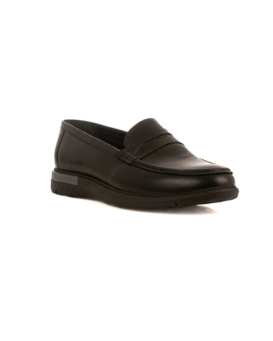 Solid Leather Slip On Shoes