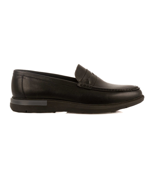 Solid Leather Slip On Shoes