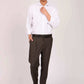 Men Regular Fit Pants Brown