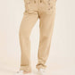 Regular Fit Comfy Pants with Perforated Pockets