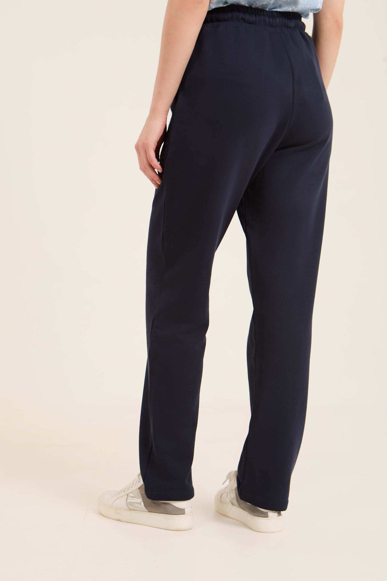 Regular Fit Comfy Pants with Perforated Pockets