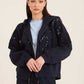 Long Sleeves Perforated Zipped Hoodie