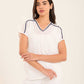 Lightweight Short Sleeves Tee with Stitched Robe