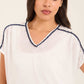 Lightweight Short Sleeves Tee with Stitched Robe
