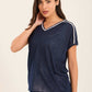 Lightweight Short Sleeves Tee with Stitched Robe