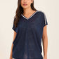 Lightweight Short Sleeves Tee with Stitched Robe