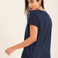Lightweight Short Sleeves Tee with Stitched Robe