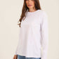 Long Sleeves Cotton Tee with Front Embroidery